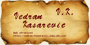 Vedran Kašarević vizit kartica